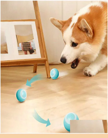 Interactive Electric Dog Toy: Smart Rolling Ball for Indoor Puppy Play