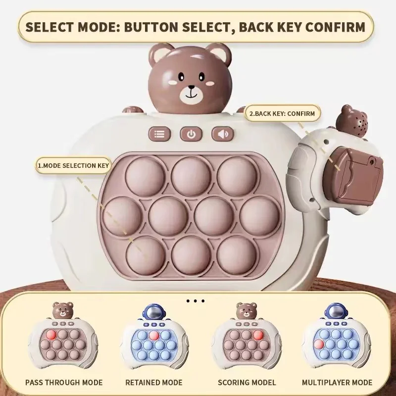 Upgraded Version Push and Pop Fidget Toys for Adult-Quick Push Game Console Series Toys