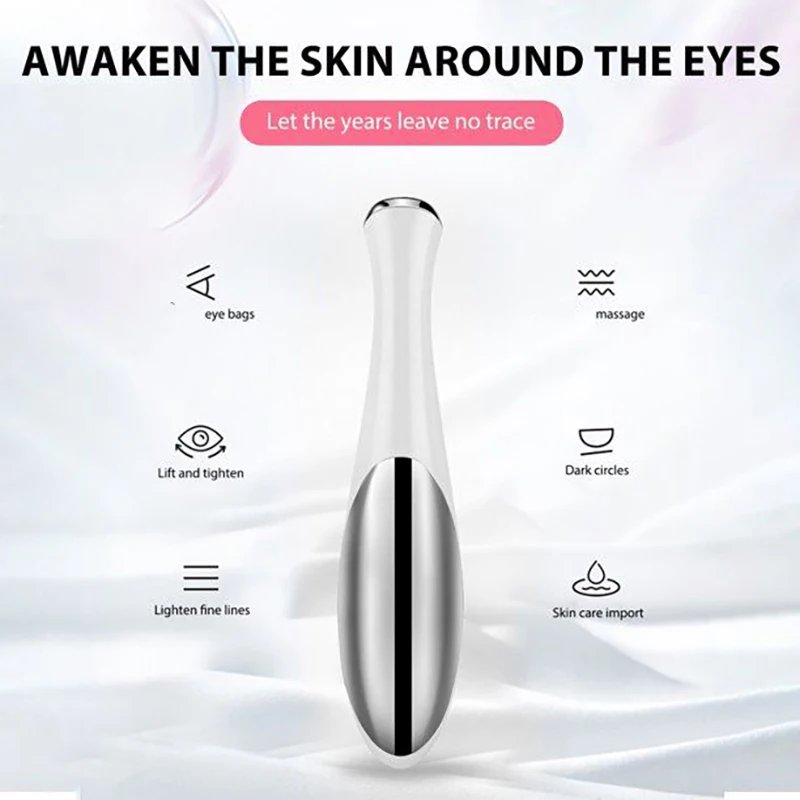 Electric Eye Massage Pen Small and Portable Beauty Facial and Eye Care Dry Battery Power Supply Lightweight and Portable