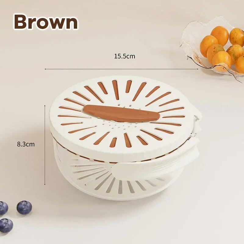 Drain Basket Storage Box Fruit Drain Wash Basket Fruit And Vegetable Dehydrating Cooler Folding Handle Food Dehydrator