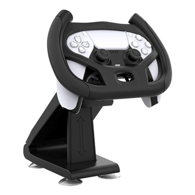 Steering Wheel Races Game Handle Holder Stand For PS5 Controllers Game Ensuring Authentics Experience & Easy Mounting