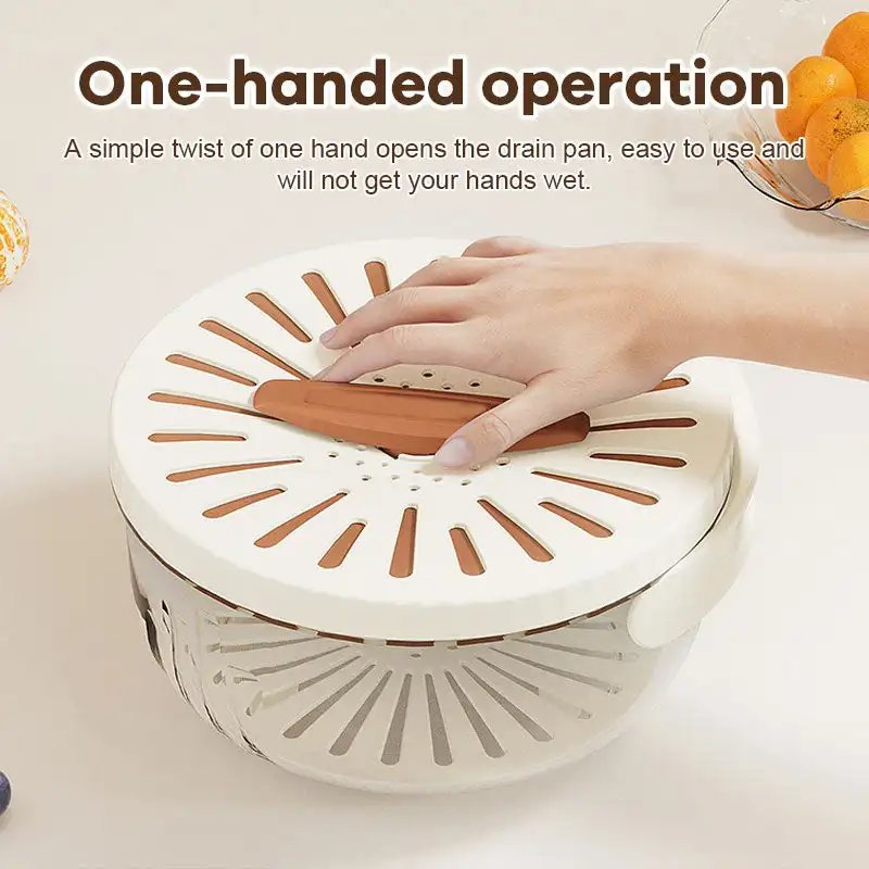 Drain Basket Storage Box Fruit Drain Wash Basket Fruit And Vegetable Dehydrating Cooler Folding Handle Food Dehydrator