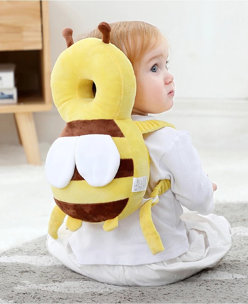 Head Back Protector Baby Protect Pillow Learn Walk Head Protector  Cushion Anti Fall Backward Cap Carry Cartoon Kids Safe Bibi